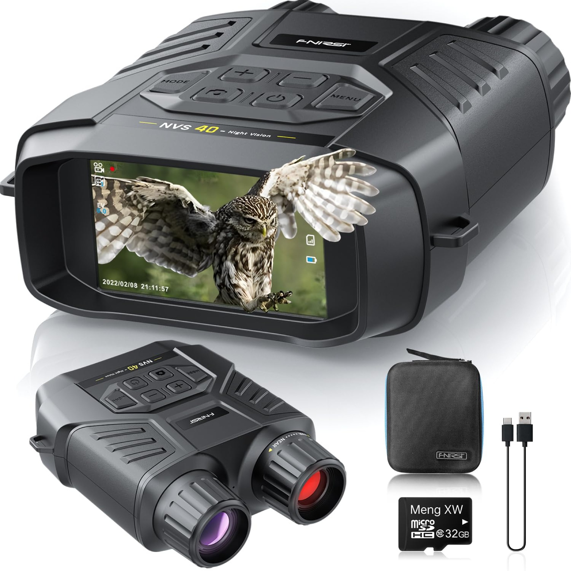 FNIRSI® NVS-40 4K HD Binocular Night Vision Infrared 6x Digital Zoom - Image 2