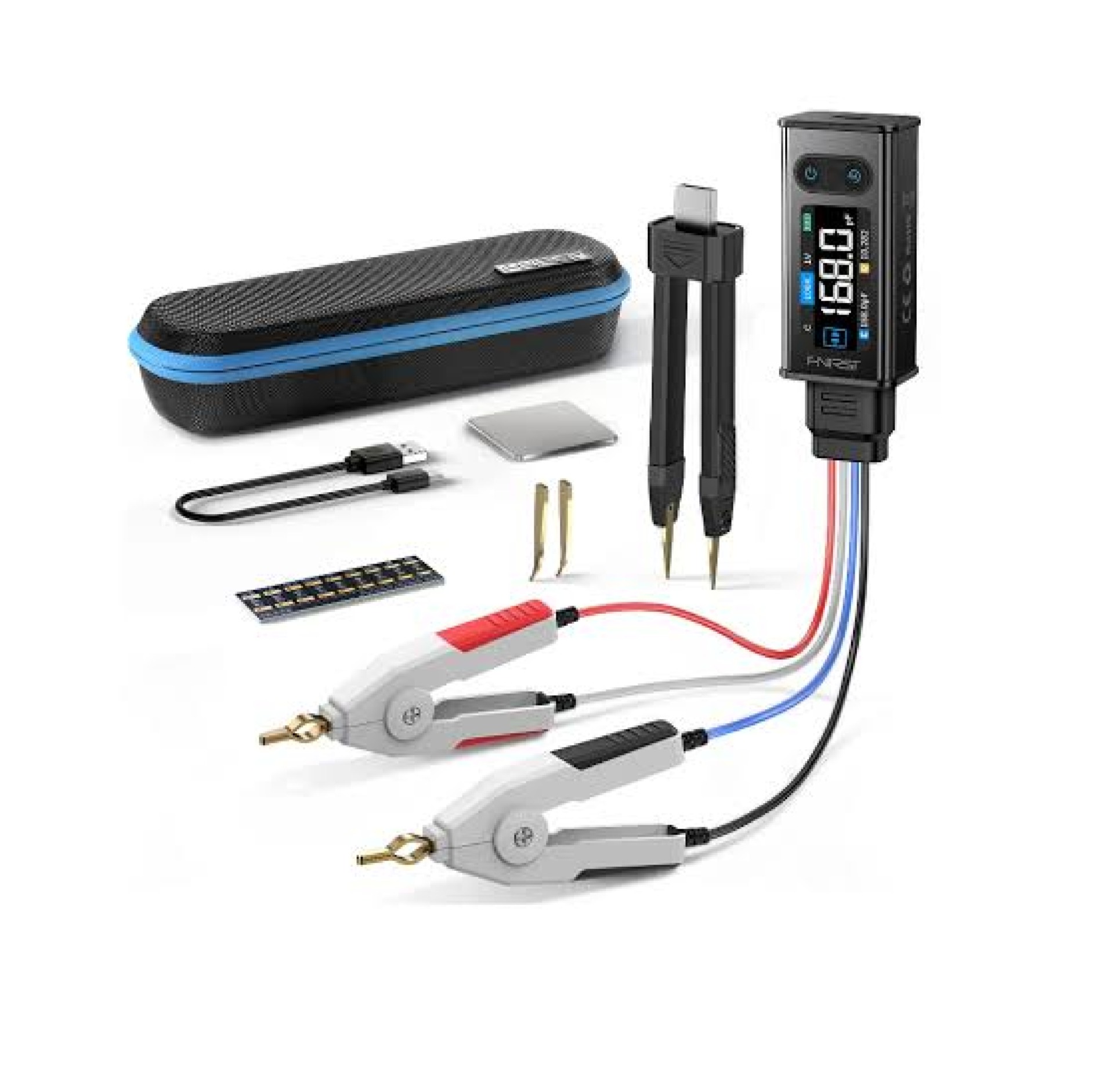 FNIRSI® LCR-ST2 Plus 100K LCR ESR Meter 2-In-1 Digital Tweezers Bridge - Image 3