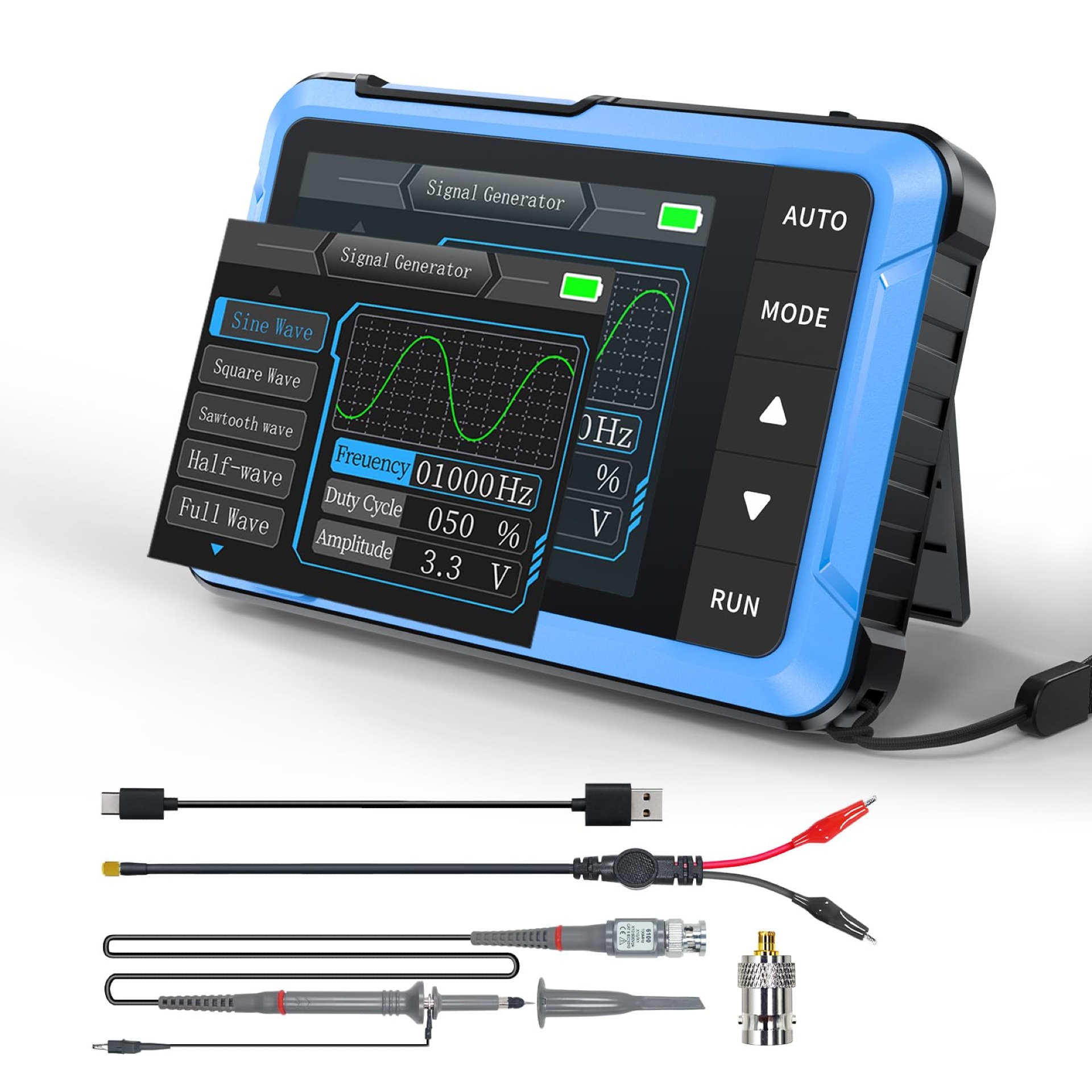 FNIRSI® DSO-510 10MHz 48MS/S Mini Handheld Digital Oscilloscope Signal Generator - Image 3