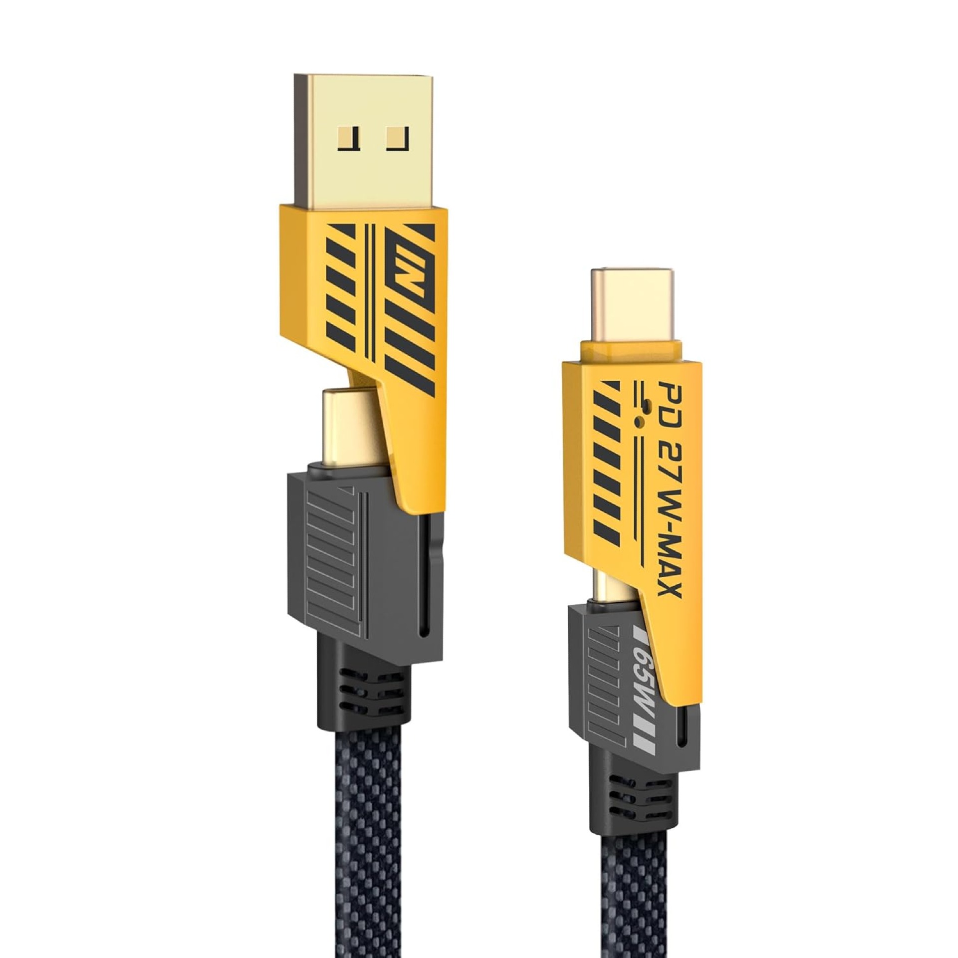 YISH 4-in-1 Multi USB Fast Charging Cable 1.8M – USB-A & USB-C to USB-C / Lightning - Image 2