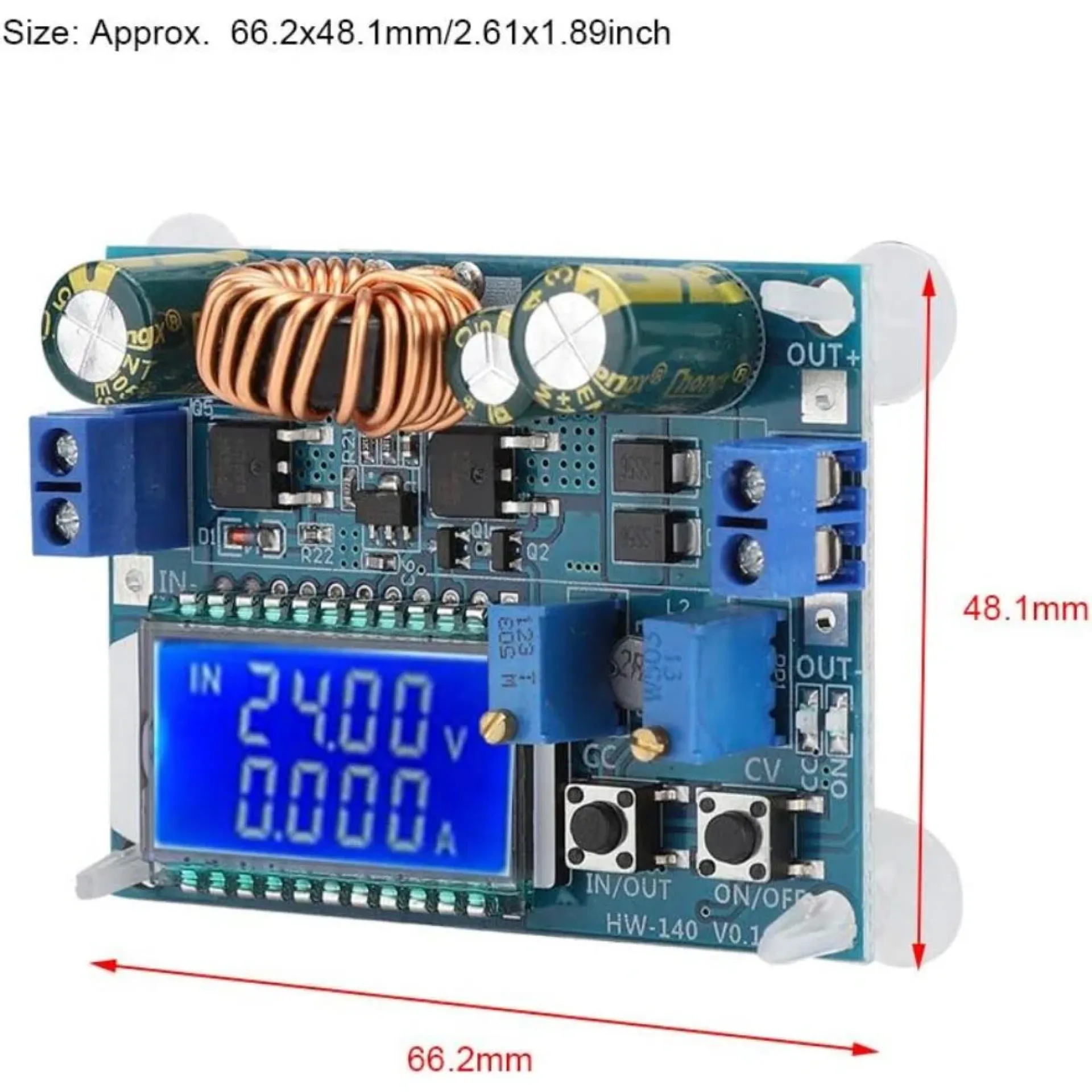 30V 4A Adjustable DC-DC Buck-Boost Voltage Regulator Module with LCD - Image 2