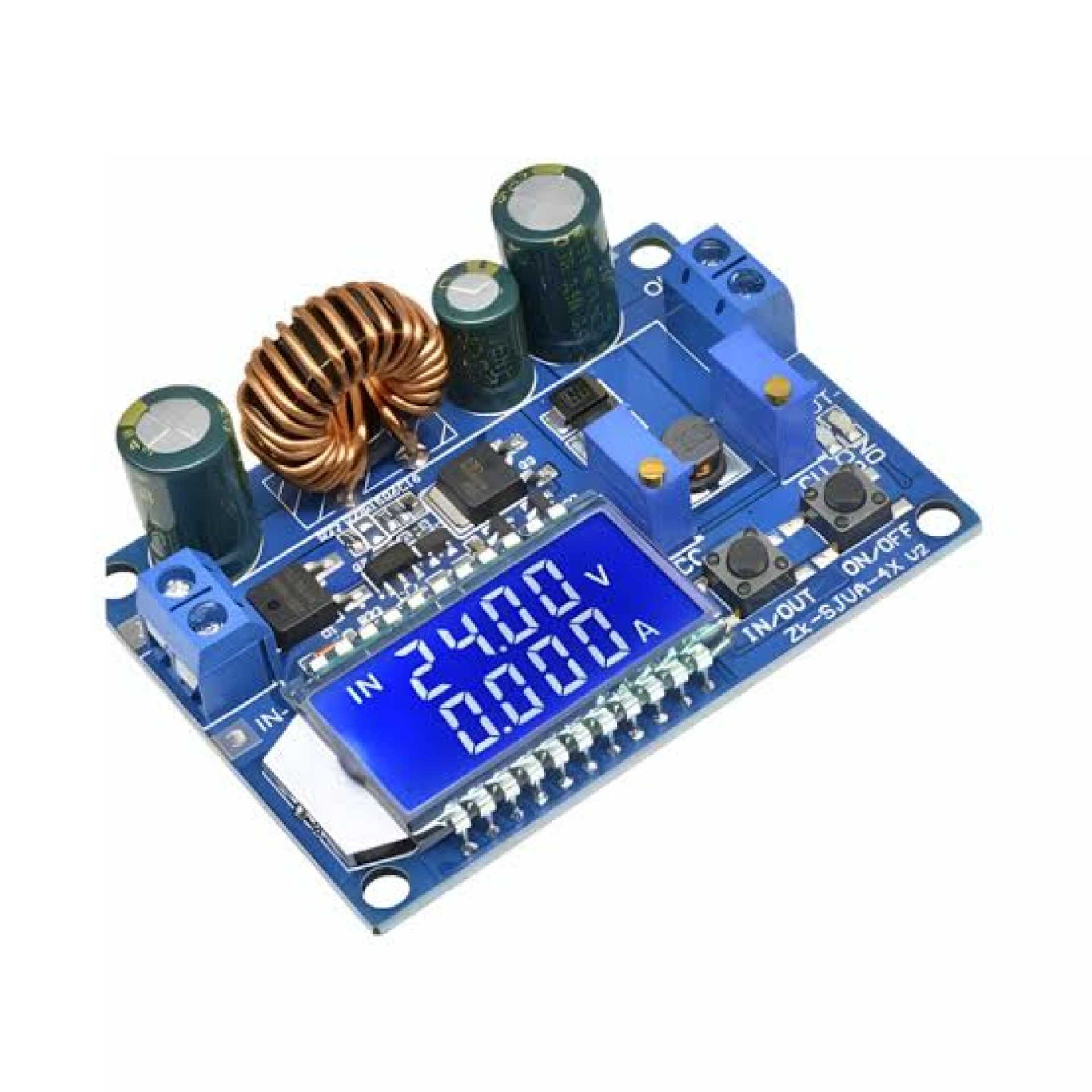 30V 4A Adjustable DC-DC Buck-Boost Voltage Regulator Module with LCD - Image 3