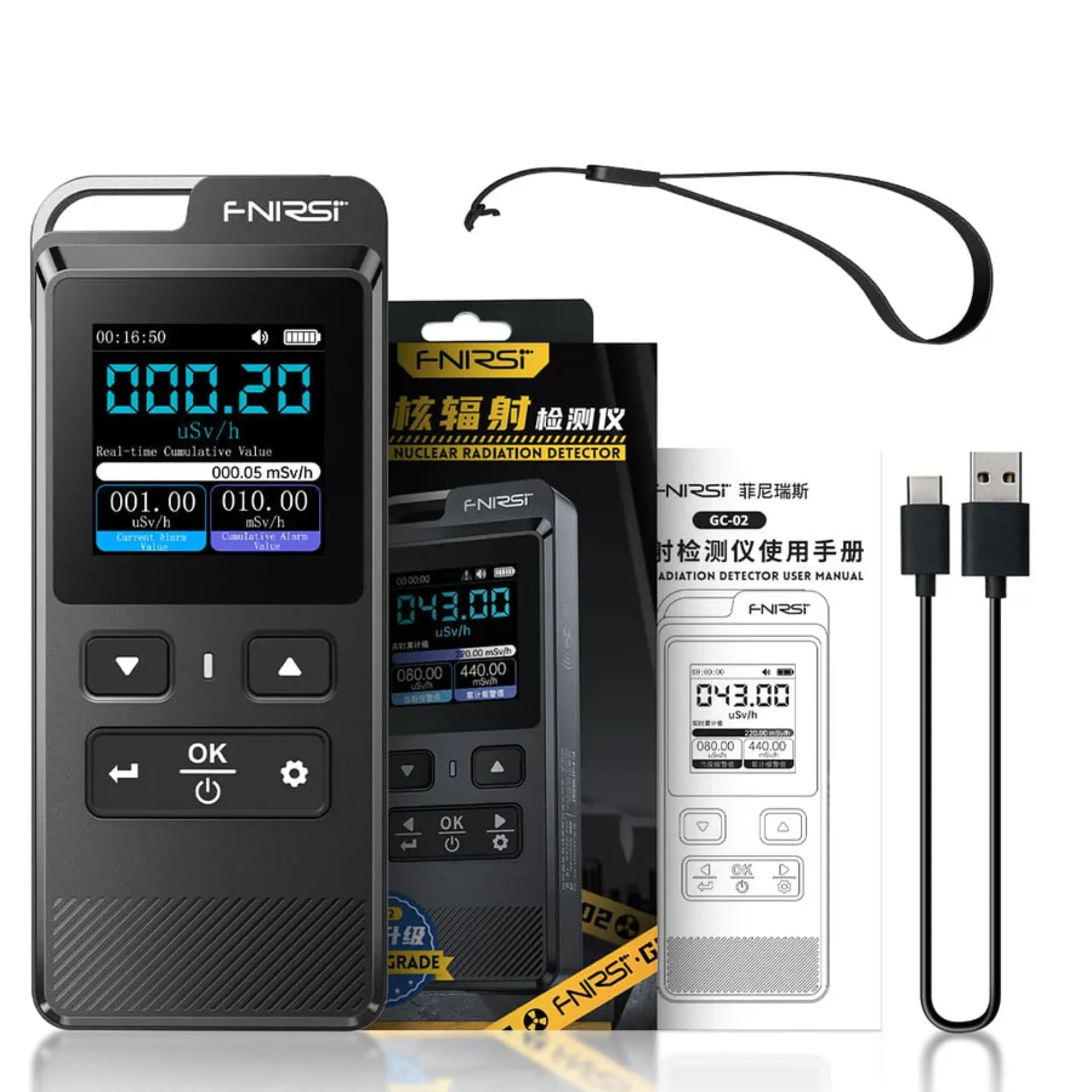 FNIRSI® GC-02 Geiger Counter Nuclear Radiation Detector - Image 3