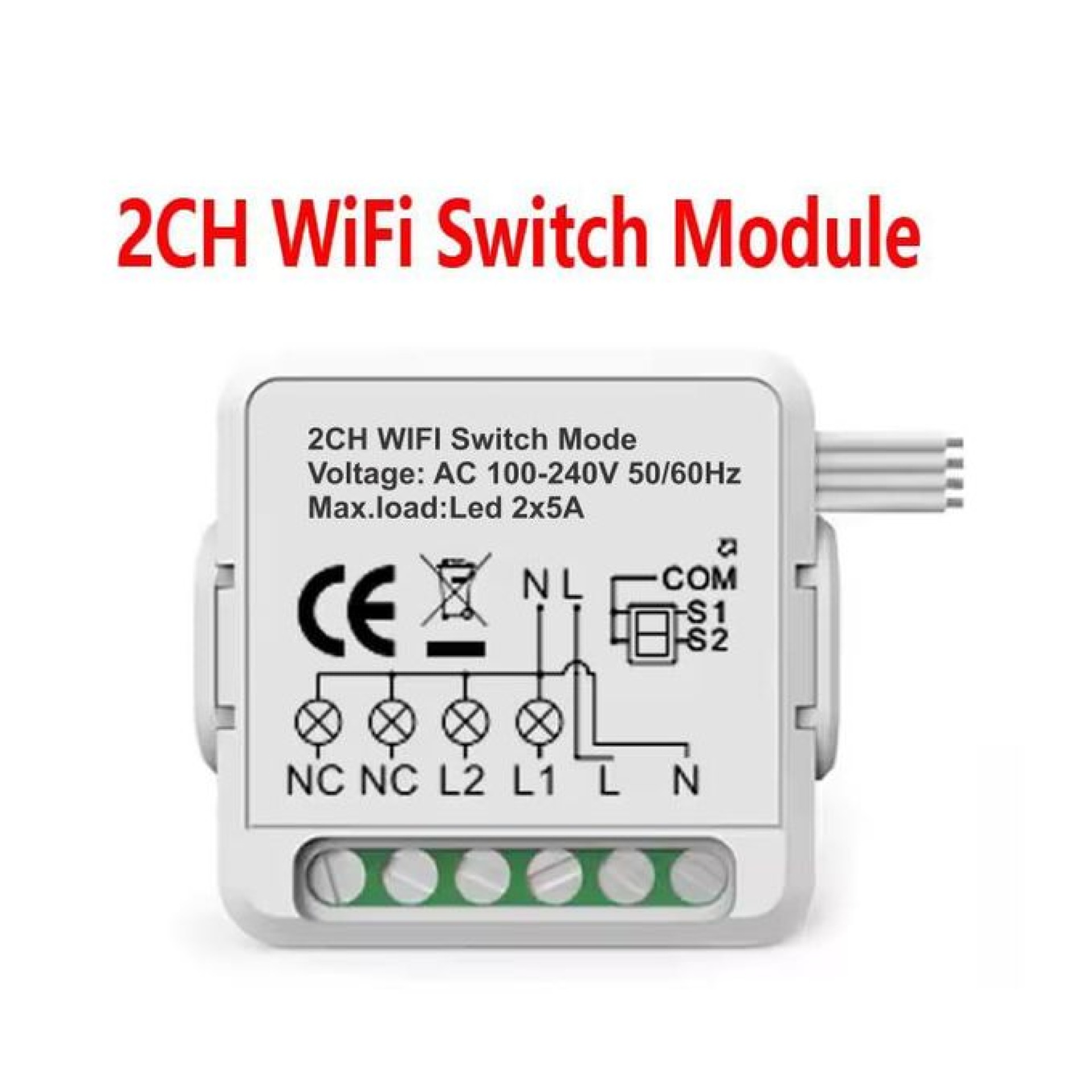 Tuya WiFi 2-Gang Smart Light Switch – No Neutral