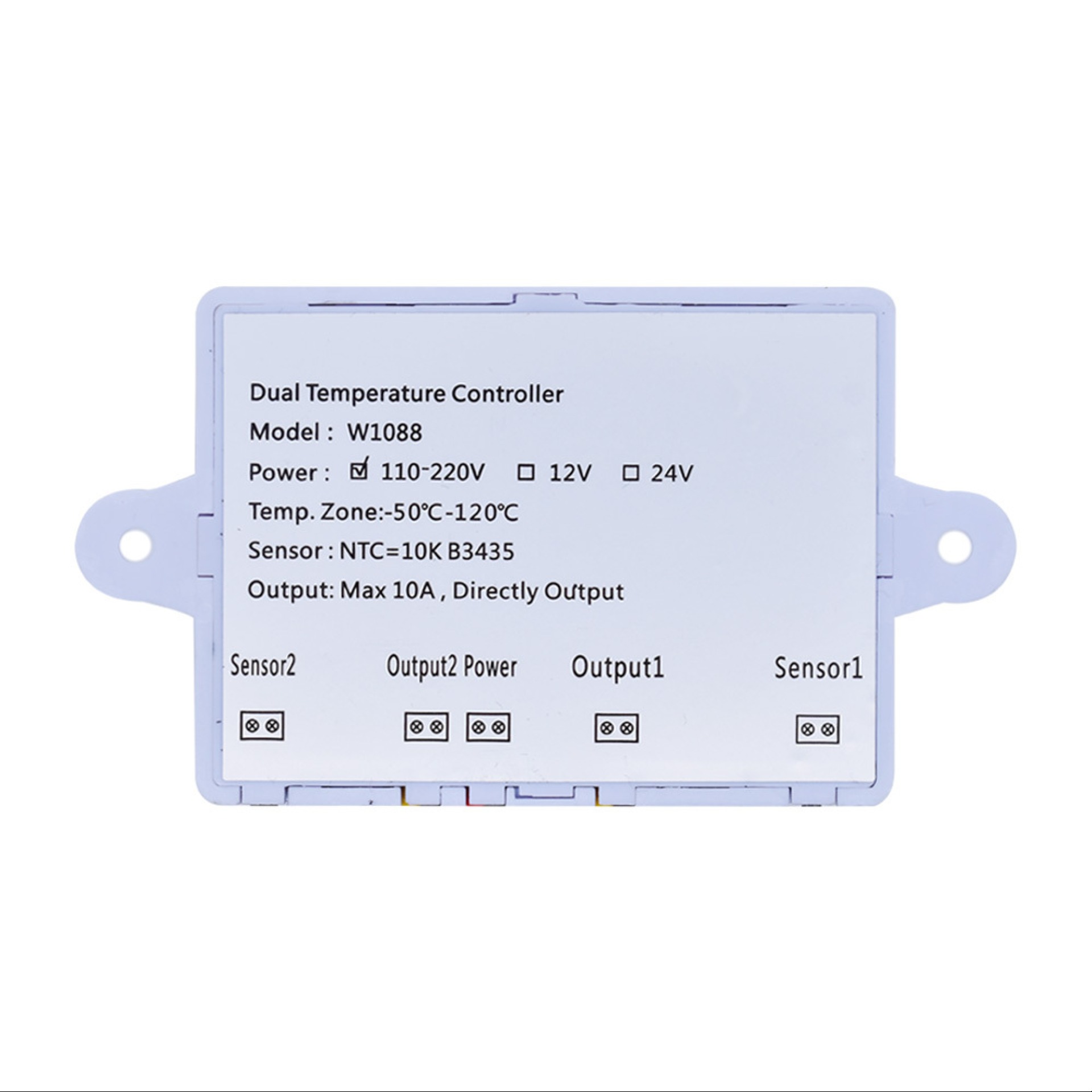 XH-W1088 220Vac Dual Digital Programmable Temperature Controller 10A - Image 2