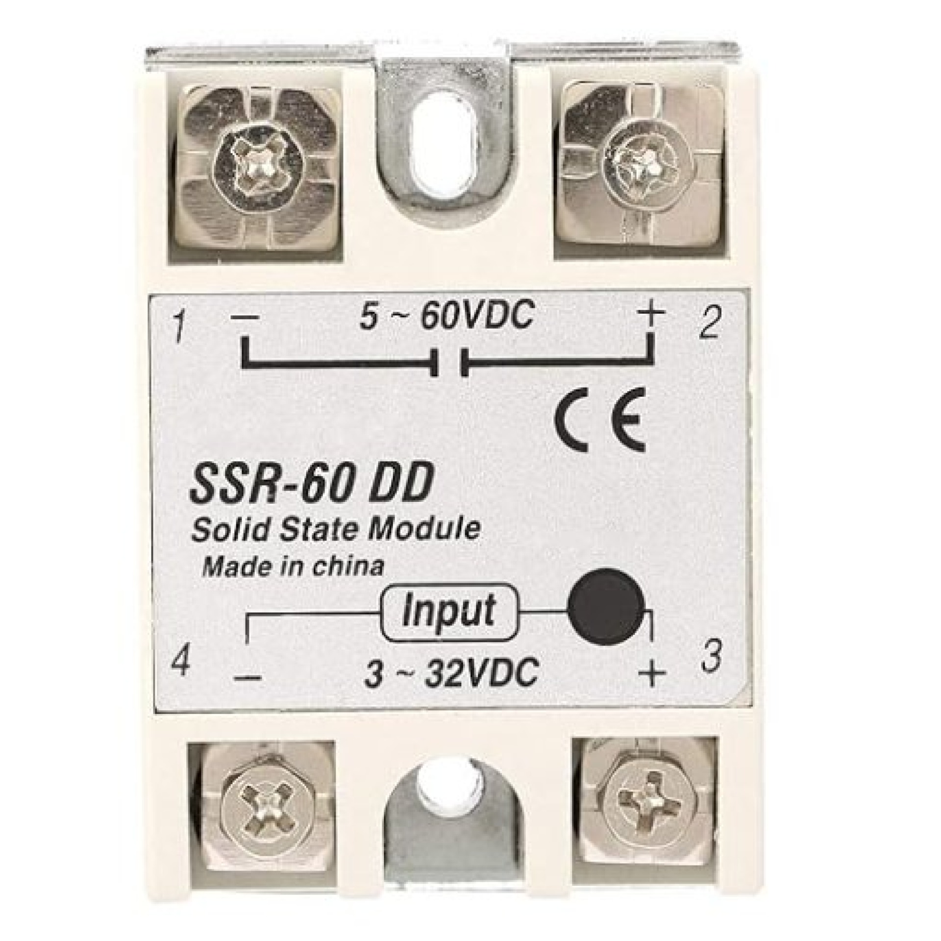 Solid State Relay 60A Input 3-32Vdc / Output 24~380Vac