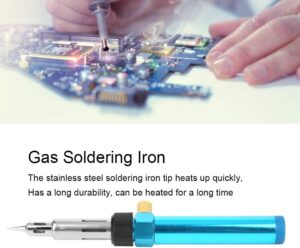 Walfront 100W Portable Butane Gas Soldering Iron – Adjustable Cordless Heat Pen