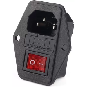 AC Power Connector With On/Off Switch and Fuse Compartment