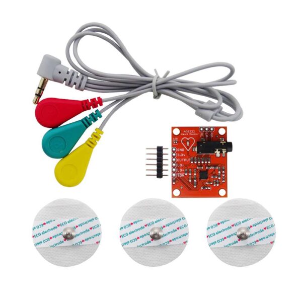 Heart Rate Monitor Kit with AD8232 ECG sensor module - Electra Store