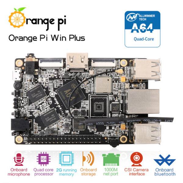 orange pi win plus a64 quad core 2gb wifi development board support linux and android