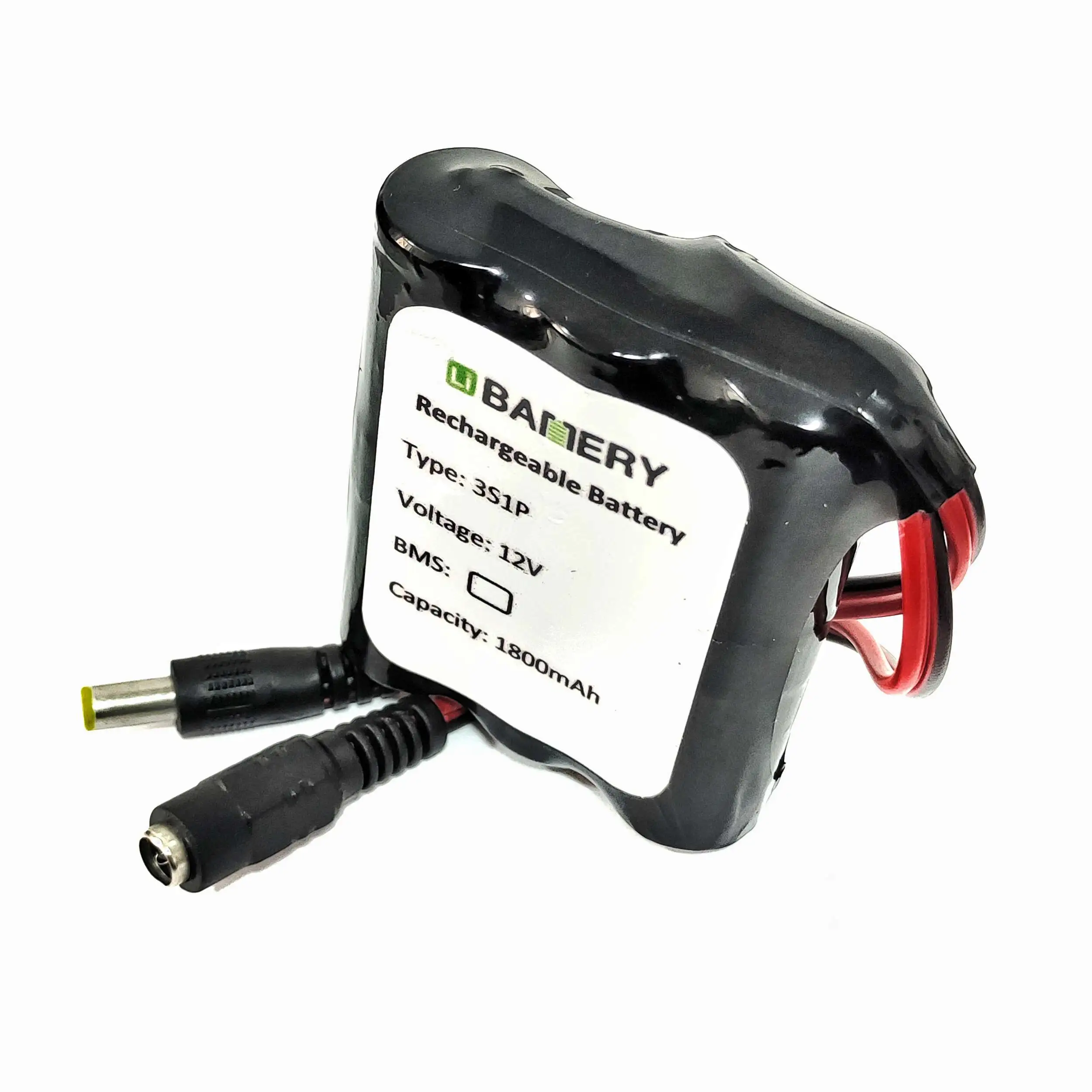 12V 3S-1P+BMS 1800mAh Rechargeable 18650 Li-ion Battery Pack