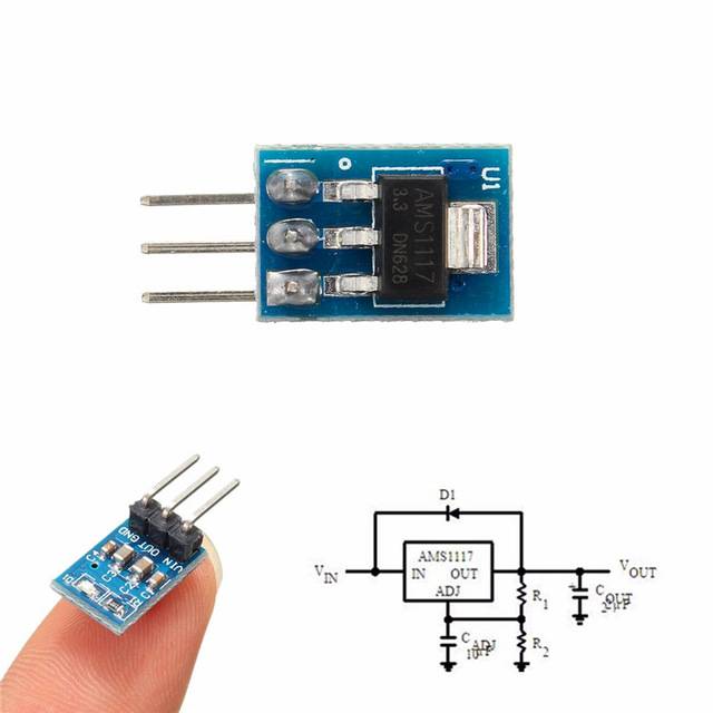 AMS1117 5V to 3.3V DC-DC Step-Down Power Supply Buck Module 800mA