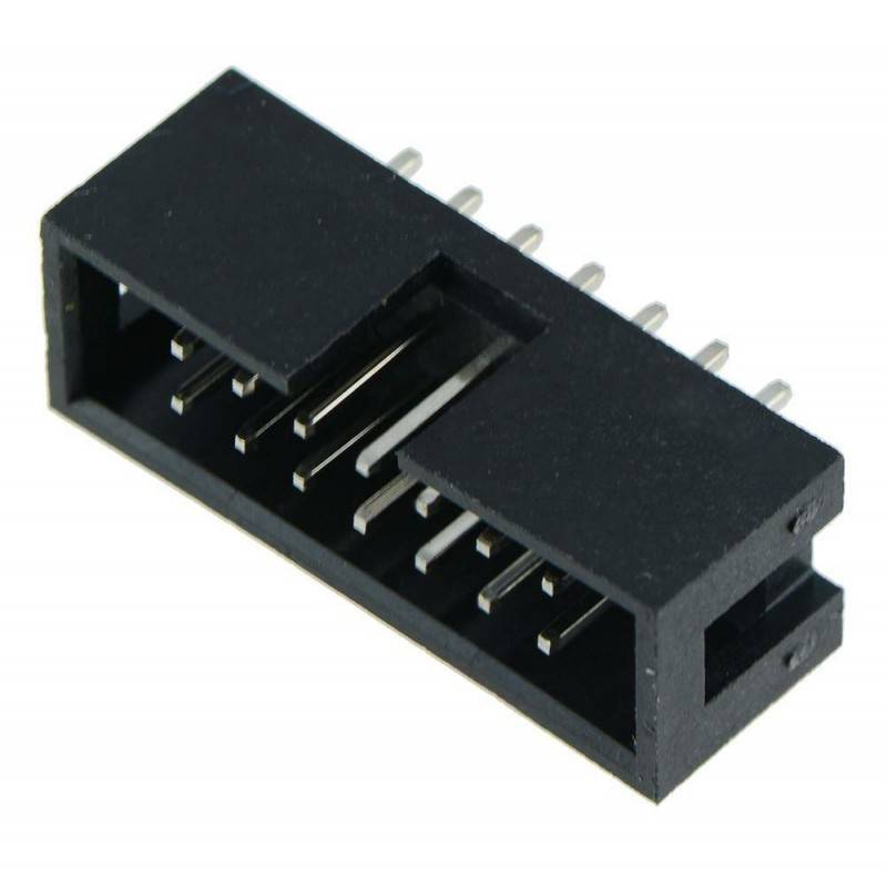 14 Pin Straight Male Shrouded PCB Idc Socket Box Header