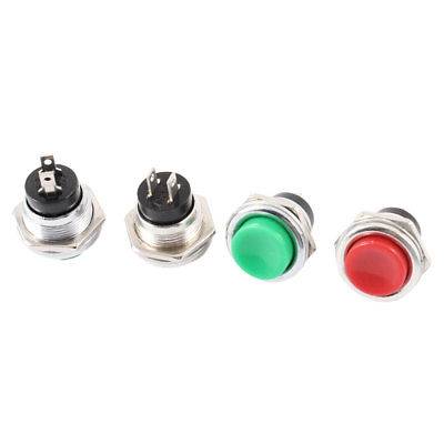 SPST Momentary Panel Mount Push Button Switch AC 125V 3A 2 Pin