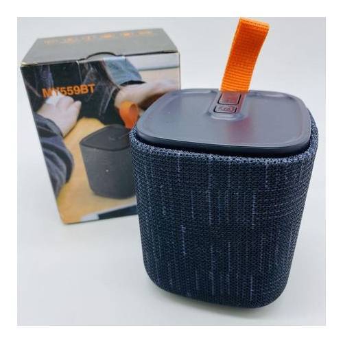 Fabric Bluetooth Speaker TF Card FM AUX USB High Quality Stereo Portable Bluetooth Wireless Speaker – Dark Grey