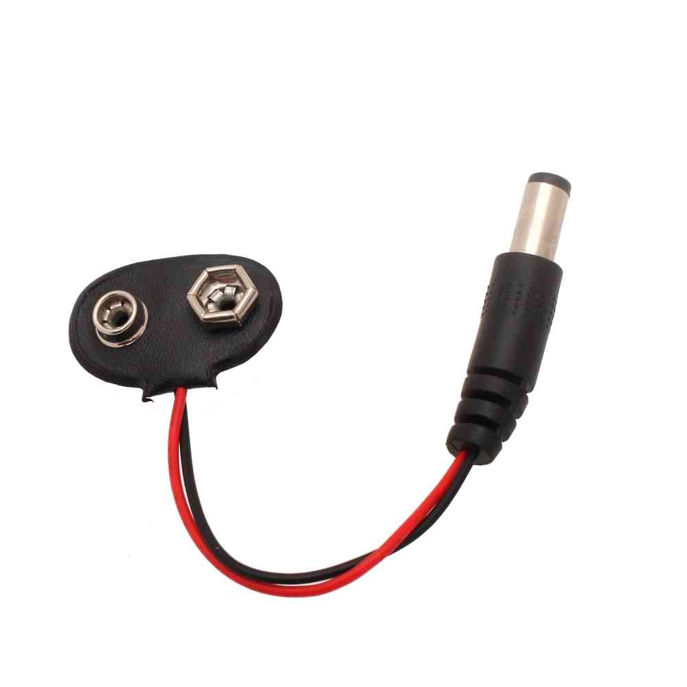 Battery Clip 9V Snap Connector with Power Plug