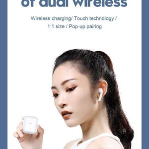 Joyroom JR-T03S TWS Sense POP UP Touch Control Bluetooth Earphones with Wireless Charging Box – White