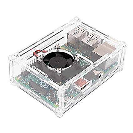 Enclosure for Raspberry Pi Acrylic Case with External Fan