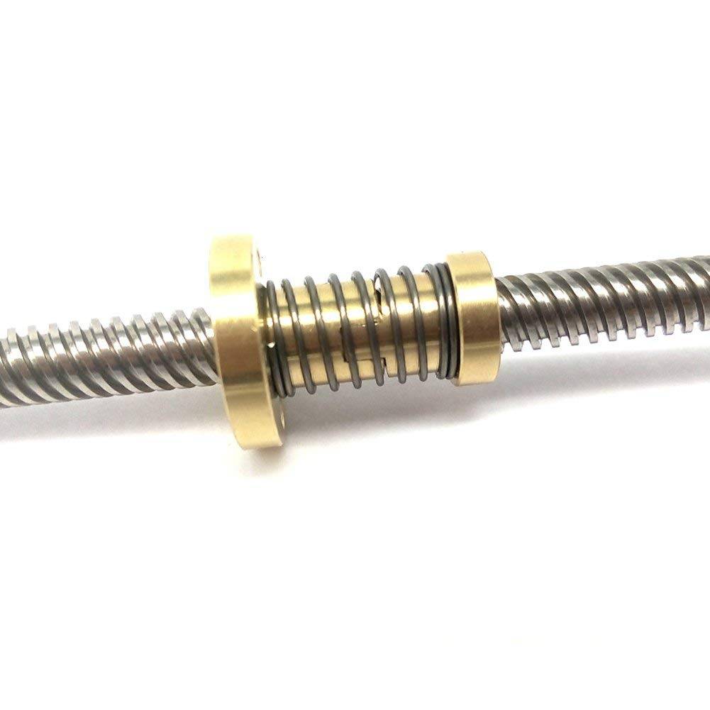 120Cm 8mm Thread Lead Screw With T8 Anti backlash Spring Loaded Nut