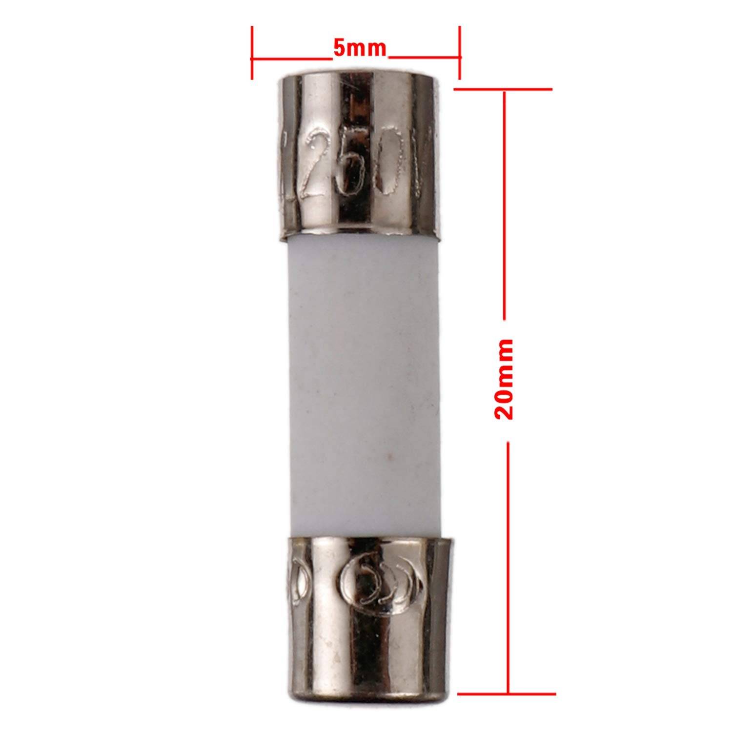 Ceramic Fuse 1A -250V (Size 5x20mm)