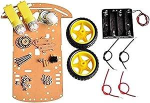 Robot Chassis (2 Gear Motors + 2 Wheels + Caster Wheel) Random color Chassis