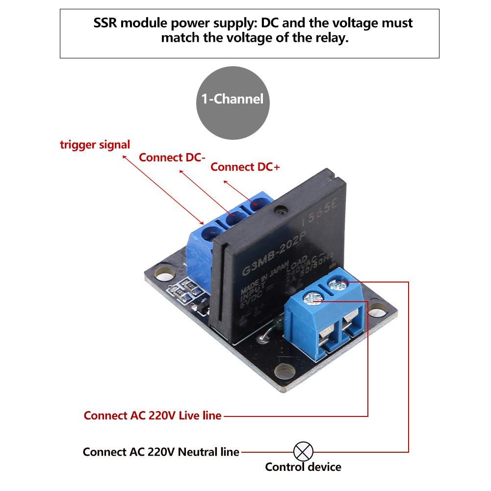 Single Channel 5V DC Relay Module Solid State Low Level Trigger