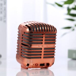 Wireless Bluetooth Speaker Metal USB TF Card T20 – Gold