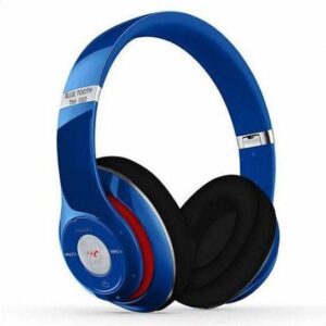 Wireless Bluetooth Over-Ear Headphones TM-010 Foldable SuperBass Stereo Earphones Headset – Blue