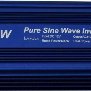 Jarett Pure Sine Wave Inverter 600W Dual Outlet Output DC 12V to AC120V