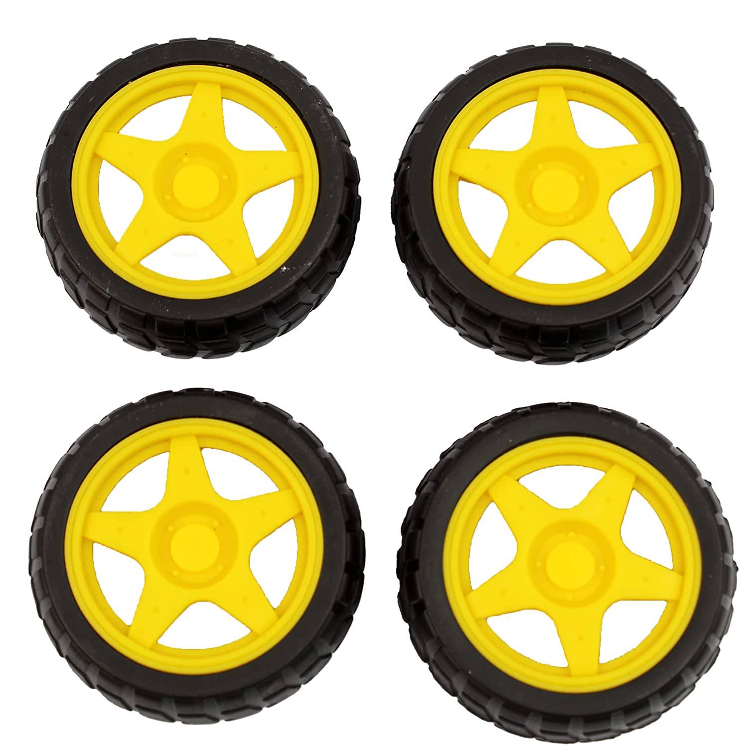 Robot Wheel 65x26mm For Mini DC Gearbox Yellow Motors 