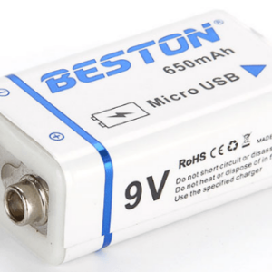 BESTON USB 9v 650mAh Li-ion Lithium Rechargeable Battery