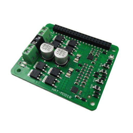 10Amp 6V-24V DC Motor Driver HAT for RPI (2 Channels)