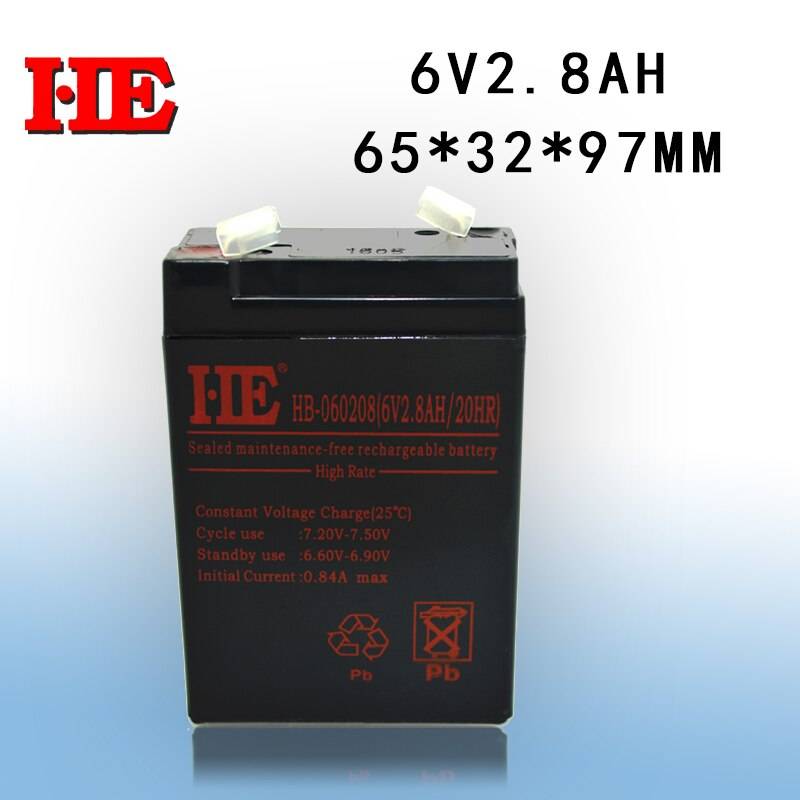 HE 6V 2.8Ah Rechargeable Storage Battery Lead Acid