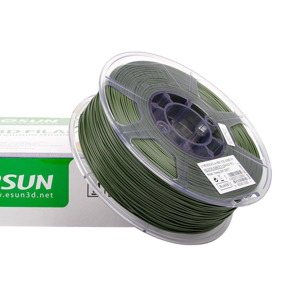 3D Printer Filament PLA+ eSUN 1.75mm 1Kg Olive Green