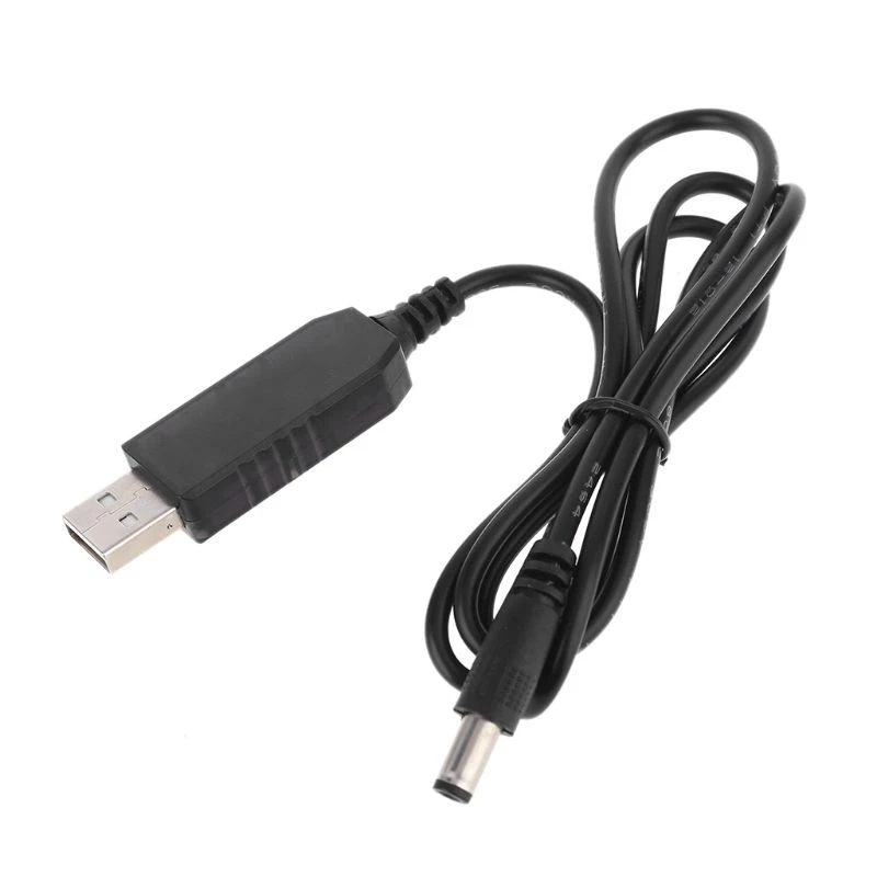 USB Power Cable to Male Adapter Jack 5.5×2.1mm 5V to 12v