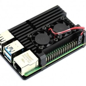 Aluminium Heatsink Case for Raspberry Pi 4 – Obsidian Black