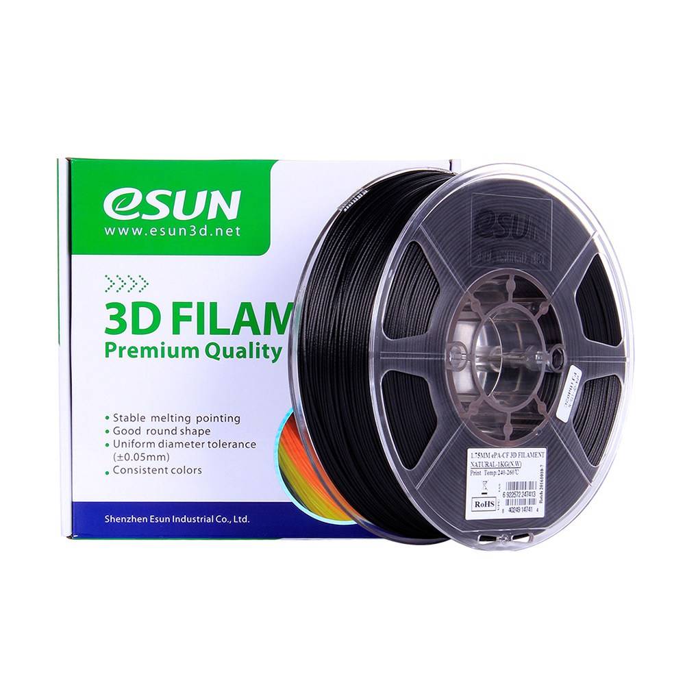 3D Printer Filament PLA+ eSUN 1.75mm 1Kg Black