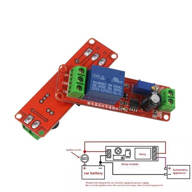 12V Delay Timer Switch Adjustable