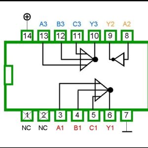 4000 DIP Dual 3-Input NOR Gate + 1 Inverter