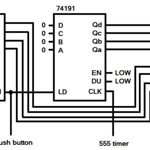 74191 DIP Synchronous Up / Down Binary Counter