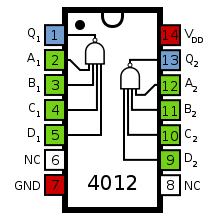 4012 DIP Dual 4-Input NAND Gate