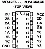 74285 DIP 4-Bit By 4-Bit Parallel Binary Multiplier (High Order 4 Bit Of Product)