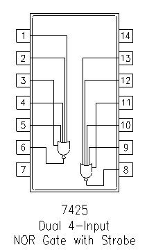 7425 DIP Dual 4-Input NOR Gate With Strobe