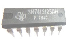 74125 DIP Quad Bus Buffer With Three-State Outputs, Negative Enable