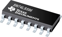 74596 DIP Serial-In Shift Register With Output Registers AND Open Collector Outputs