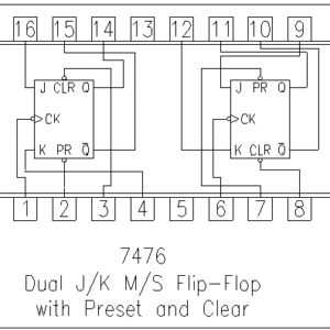 7476 DIP Dual J-K Flip-Flop With Preset AND Clear