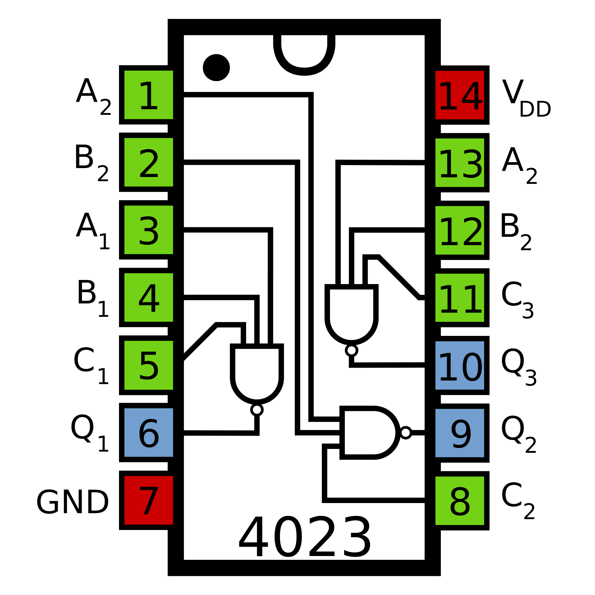 4023 DIP Triple 3-Input NAND Gate