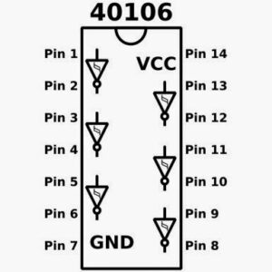 40106 DIP Hex Inverting Schimtt Trigger-(NOT Gates)