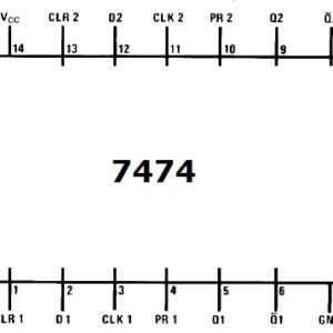 7474 DIP Dual D Positive Edge Triggered Flip-Flop With Preset AND Clear