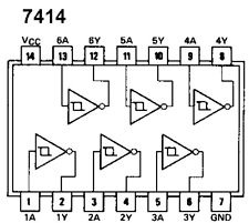 7414 DIP Hex Schmitt Trigger Inverter